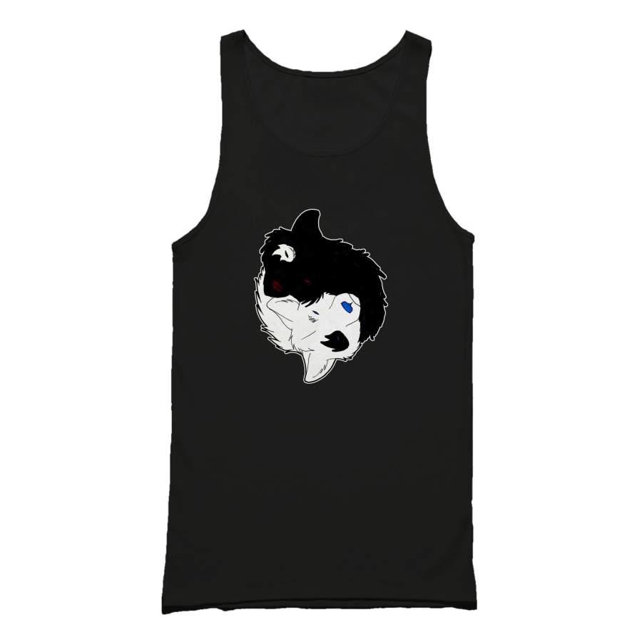 Wolf Quote Native American Spirit Animal Design Two Wolves Black And White Text Tank Top