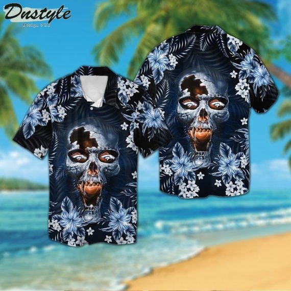 Gift For Husband Dad Denver Broncos Skull Tropical Hawaii Shirt Ha13759