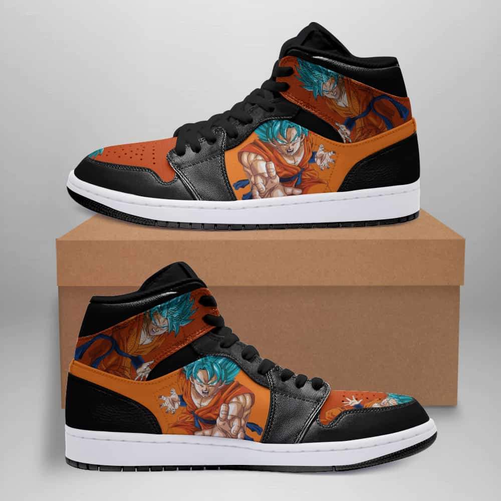 Goku Shoes Super Saiyan Blue Dragon Ball Jordan Sneakers H11024