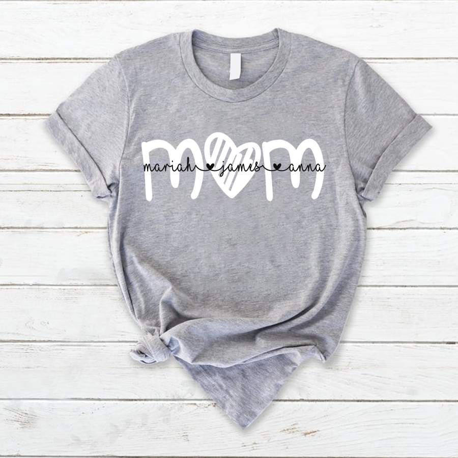 Personalized Mom Love Shirt, Custom Mom Love Shirt