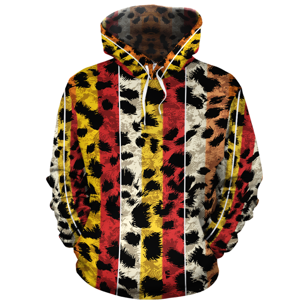 Greek Life Hoodie – Basotho Leopard Skin 2 Zip Hoodie