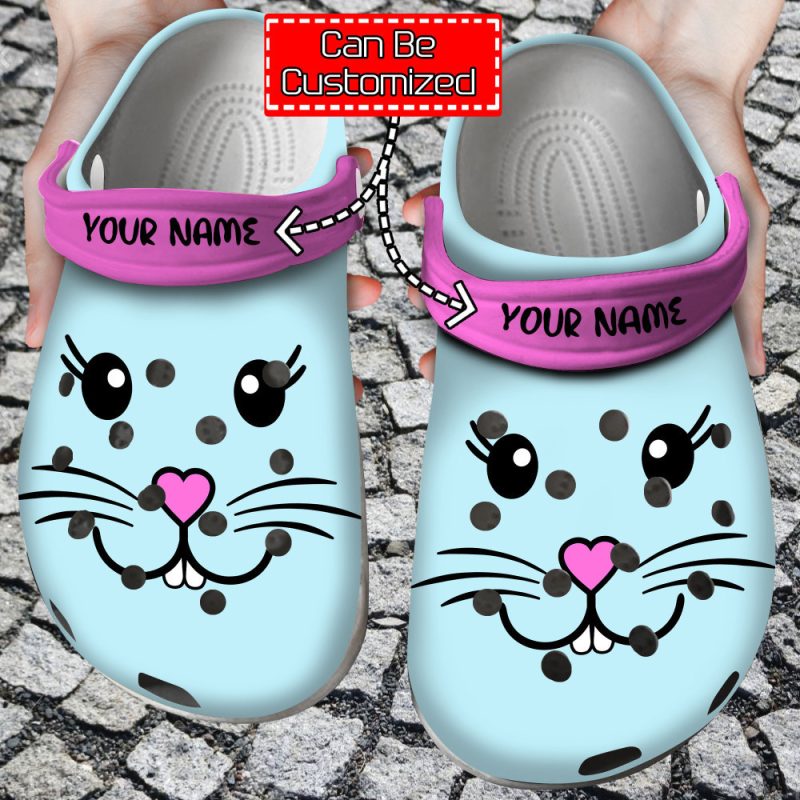 Easter – Personalized Cute Bunn Face Clog Shoes For Men And Women