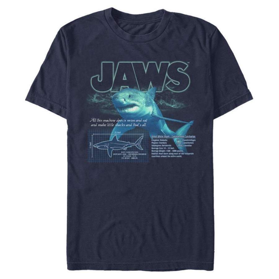 Jaws Blueprint - Jaws Navy T-Shirt - Jasaust Store