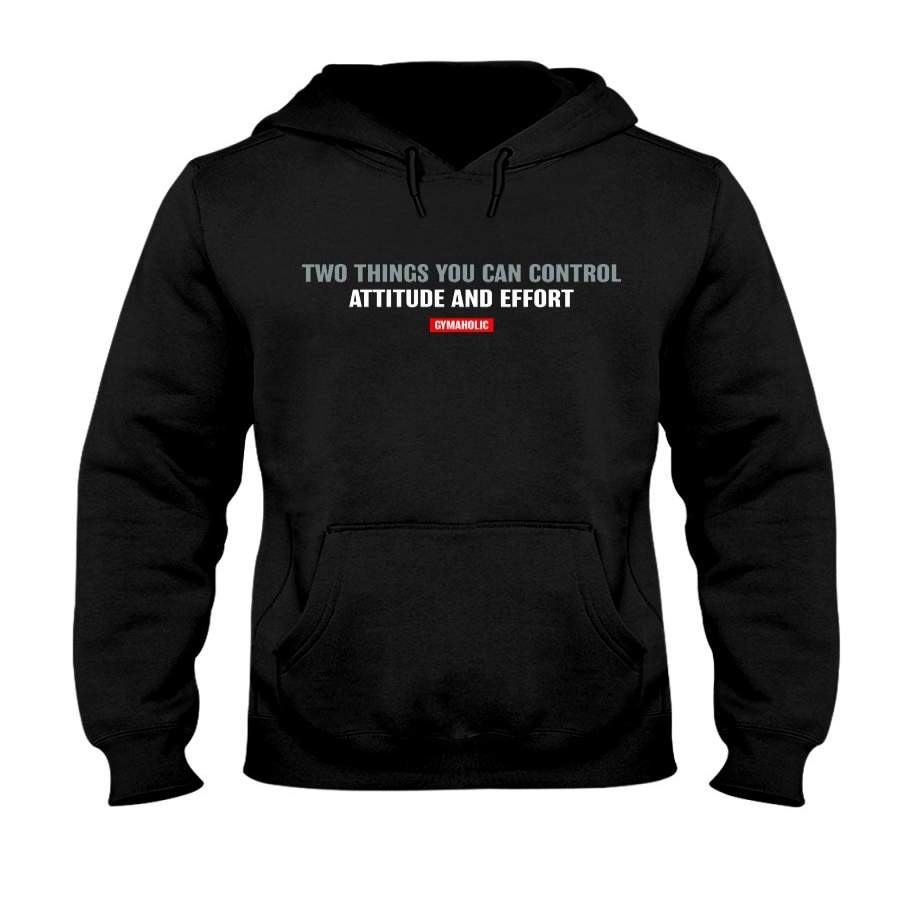 Moncome Two Things You-can-Control-Attitude and-Effort-Best Jockos Willink Quote (Black FU) Hoodie