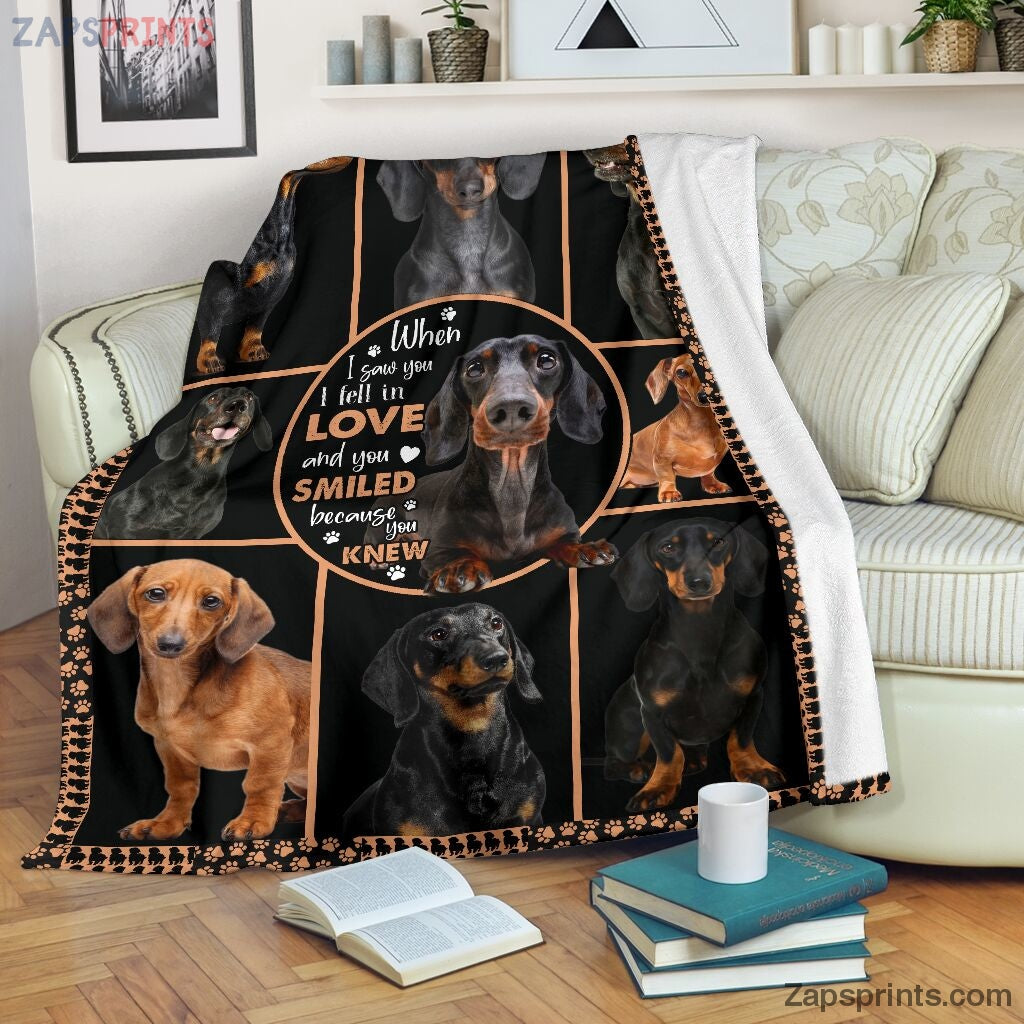 Dachshund Fall In Love Blanket – Cool Gift Ideas