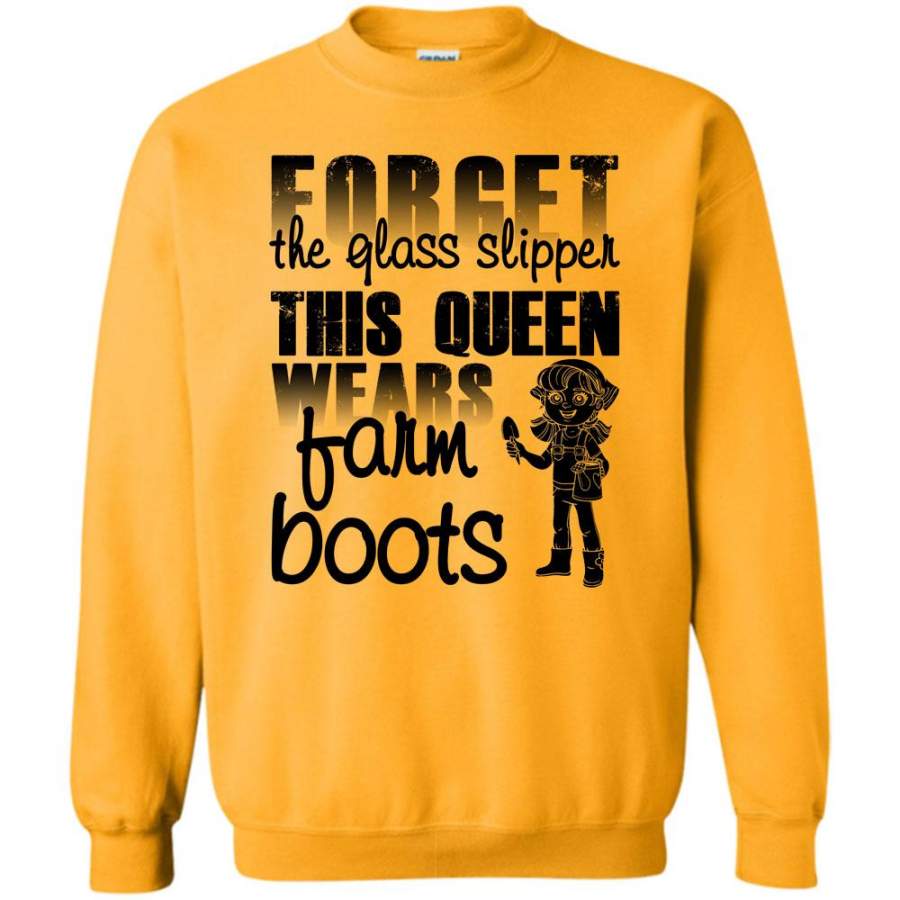 Coolest Farming Girl T Shirt, Forget The Glass Slipper Sweatshirt