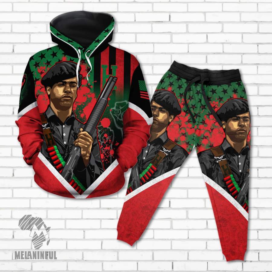 African American Flag Huey Fleece All-over Hoodie And Joggers Set