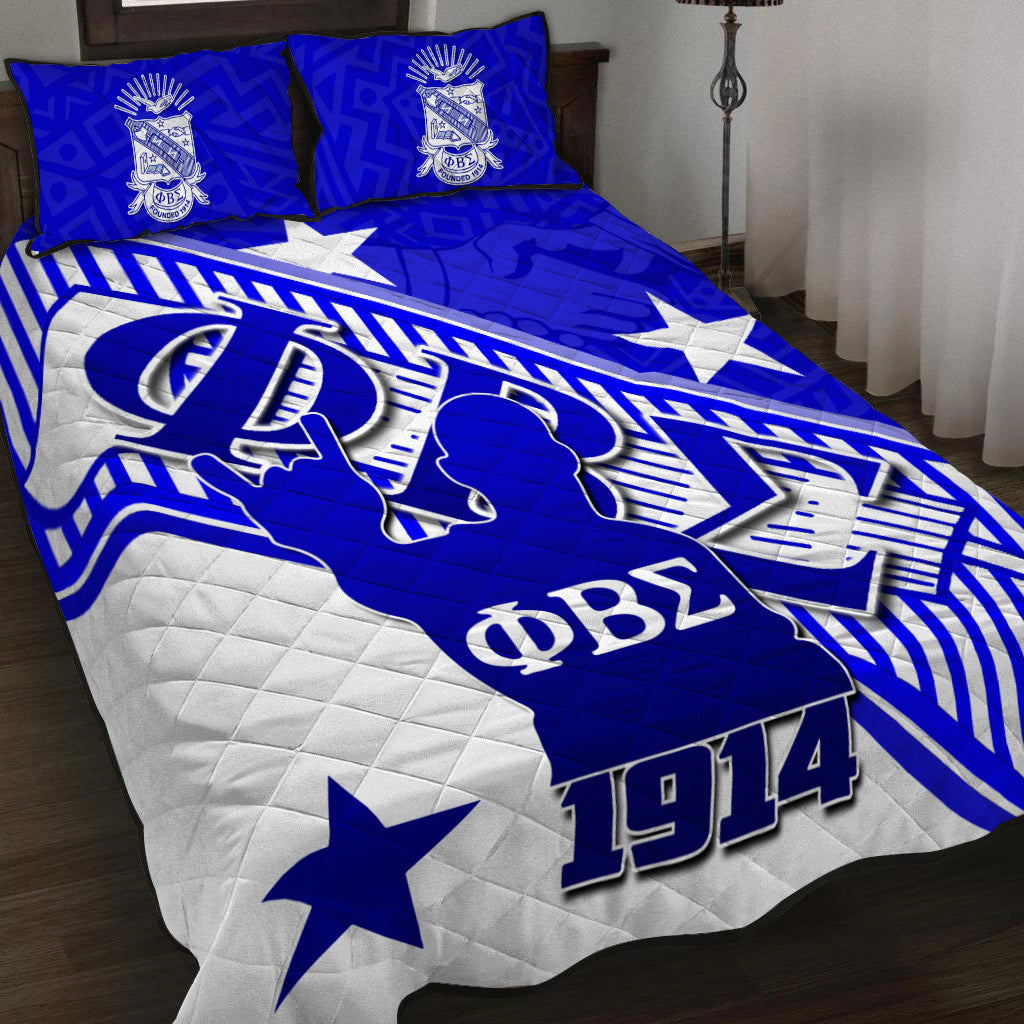 Phi Beta Sigma Quilt Bed Set Crest Style Lt6