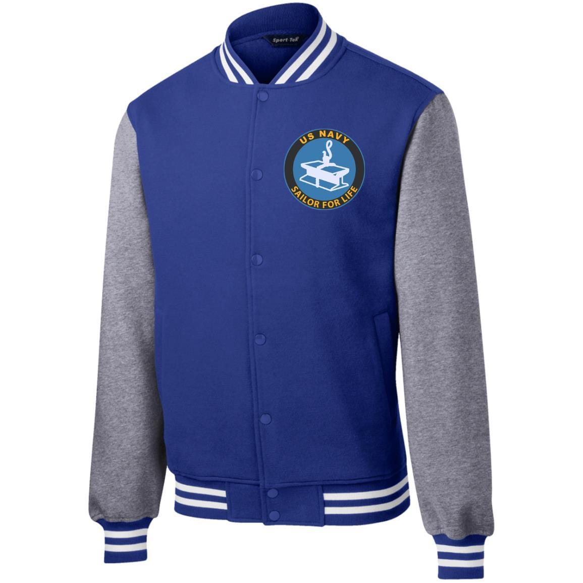 Us Navy Steelworker Sw Logo_Sfl Embroidered Fleece Letterman Jacket ...