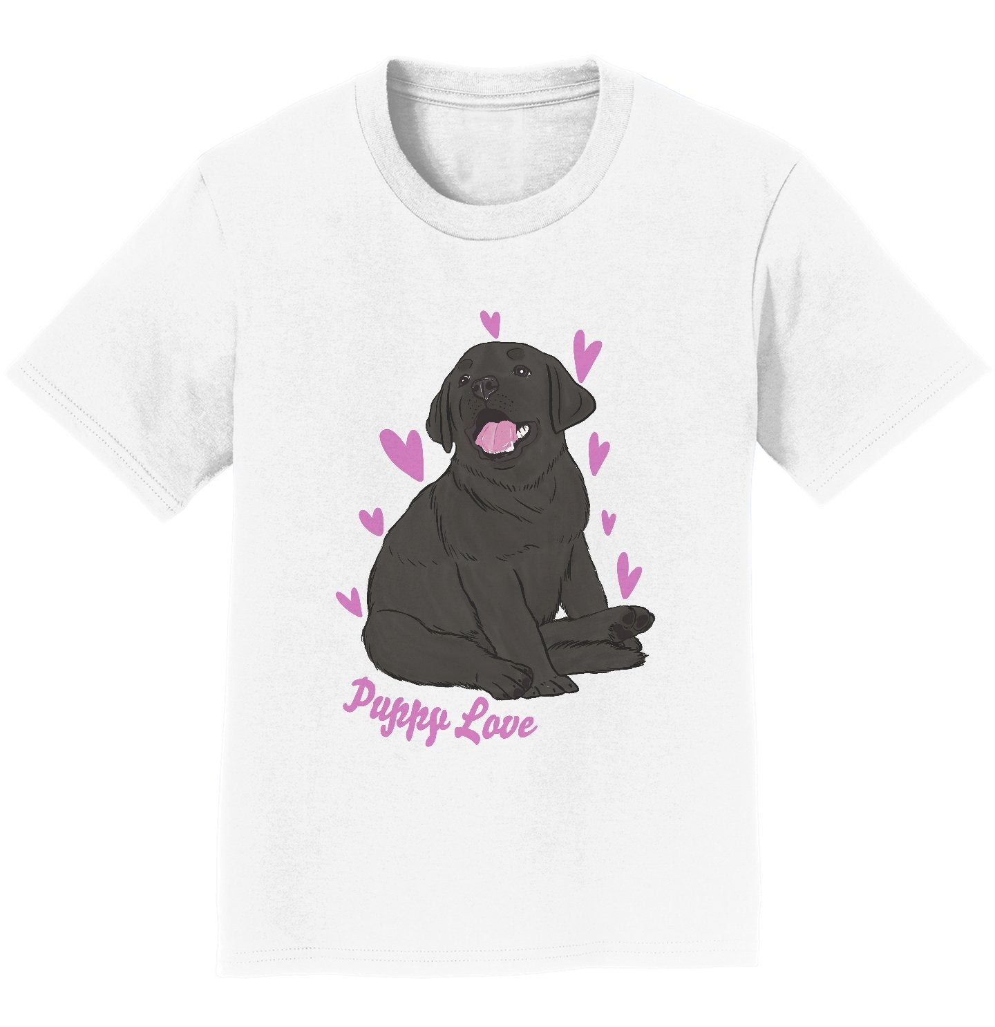 Black Labrador Puppy Love – Kids’ Unisex T-Shirt