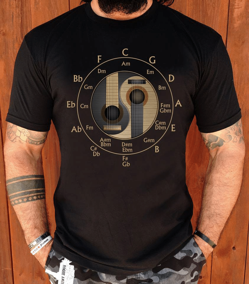 Yin Yang Guitar T Shirt Hoodie Sweater H97 Hoodieshaven
