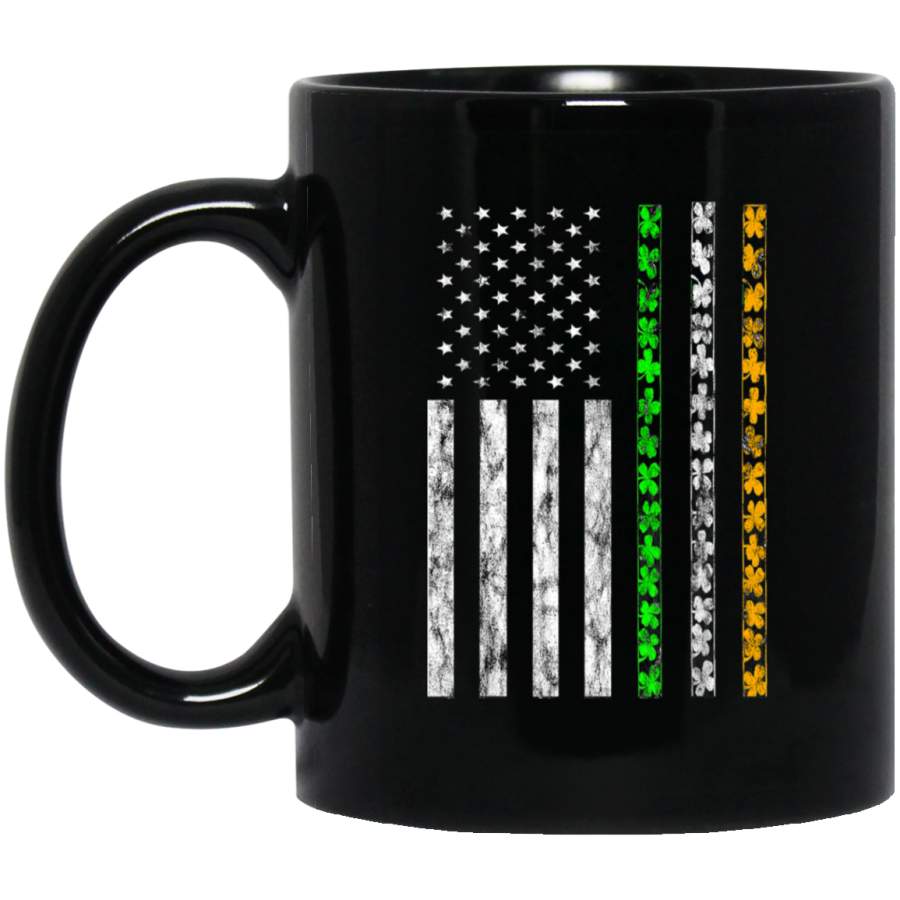 Funny St Patricks Day Irish American Flag Vintage Gift Mug