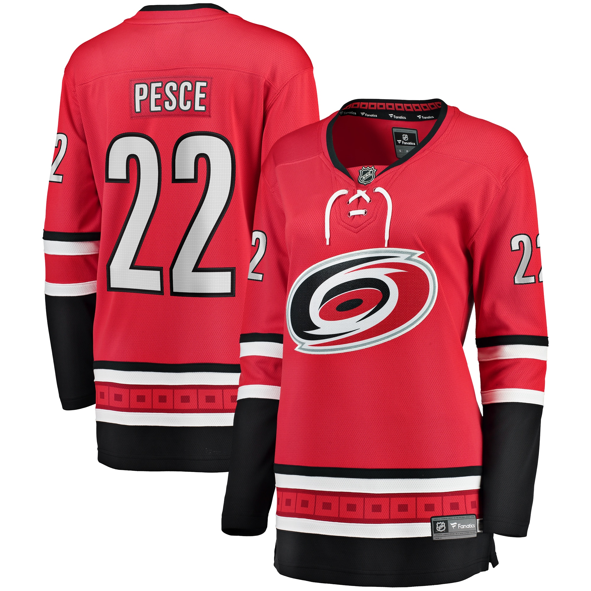 Brett Pesce Carolina Hurricanes Branded Women's Alternate Breakaway Player Jersey – Red