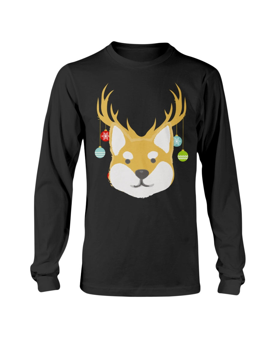 Ugly Christmas Shiba Inu Reindeer Japanese Kawaii Sweatshirt & Hoodie