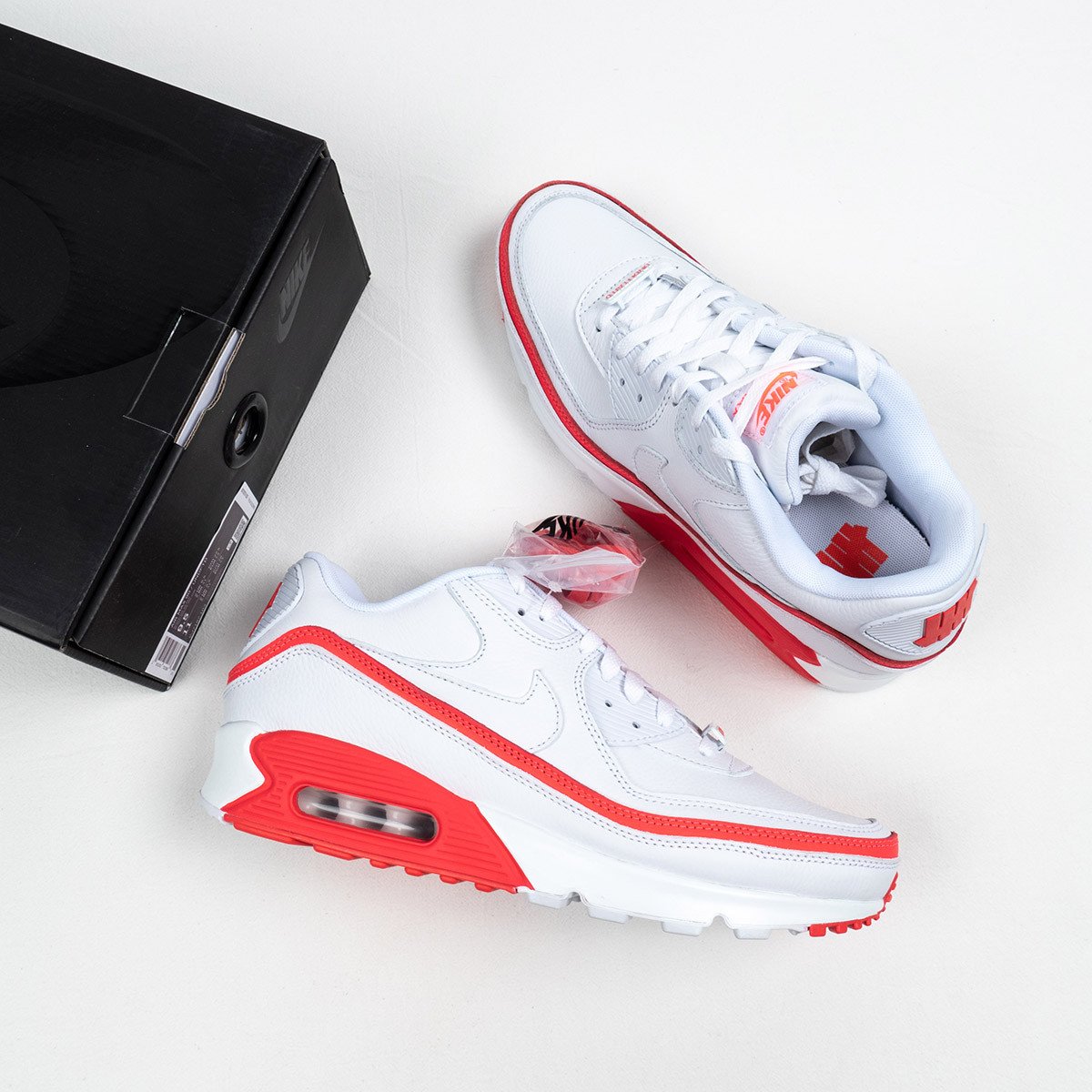 Undefeated x Nike Air Max 90 WhiteSolar Red 5338789 1741