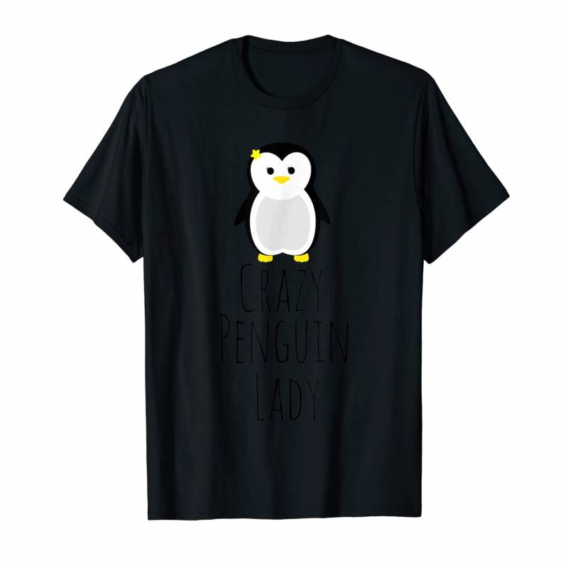 Cute Crazy Penguin Lady Gift Teet For Girls And Women! T-shirt