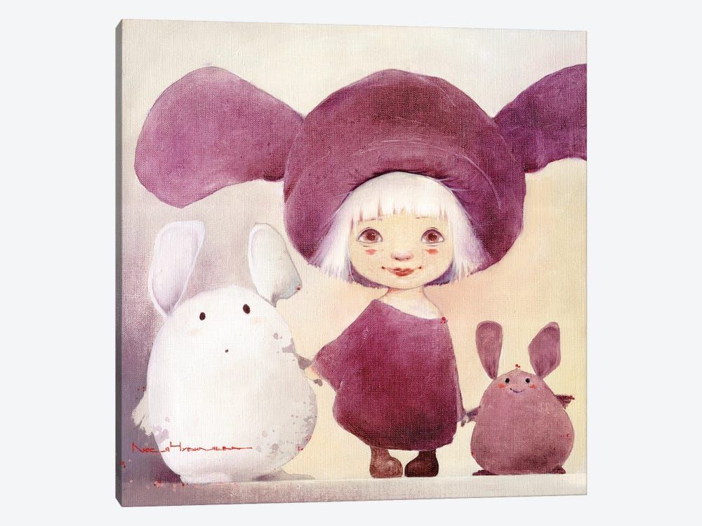 Bunny And Chubby Moozors Canvas Poster 8″x12″ 12×18″ 18″x26″ 24″x36″ 30″x45″