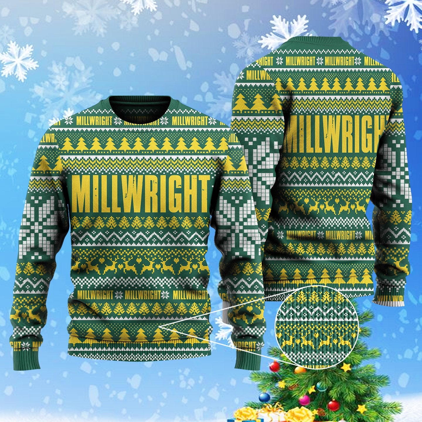 Millwright Happy Christmas Ugly Christmas Sweater | For Men & Women | Adult | Uh1015