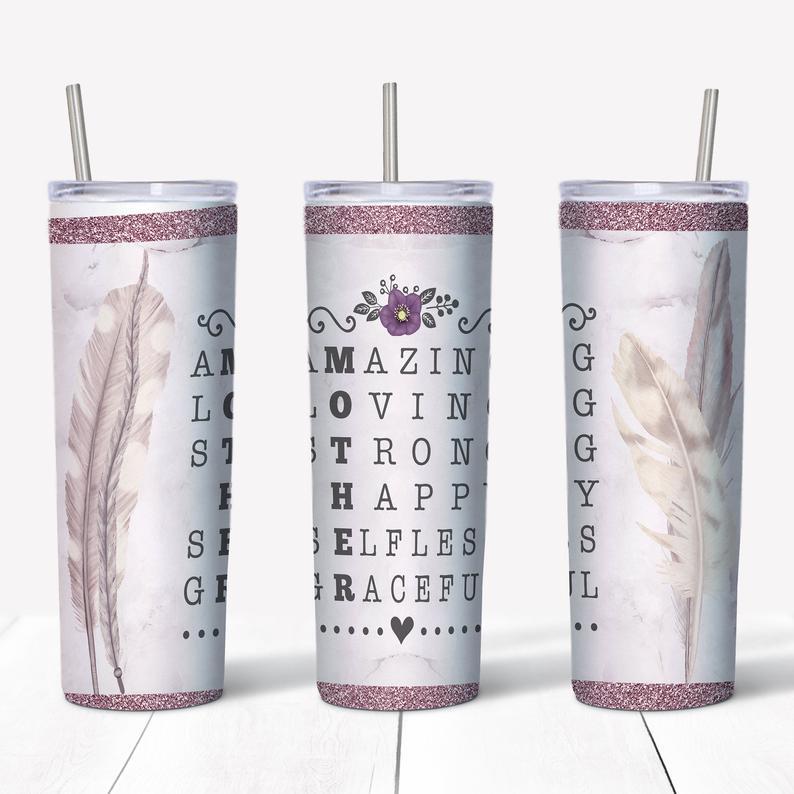 20oz Skinny Tumbler, Mother's Definition Tumbler, Amazing Mother Tumbler, Mother's Day Gift, Tumbler For Mom, 20oz Stainless Steel Tumbler - By Blueshirtfarm