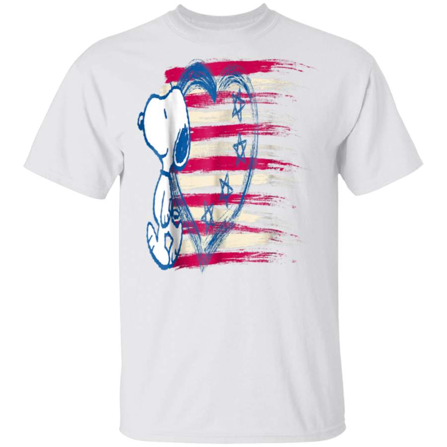 Snoopy Love July 4th USA America T Shirt