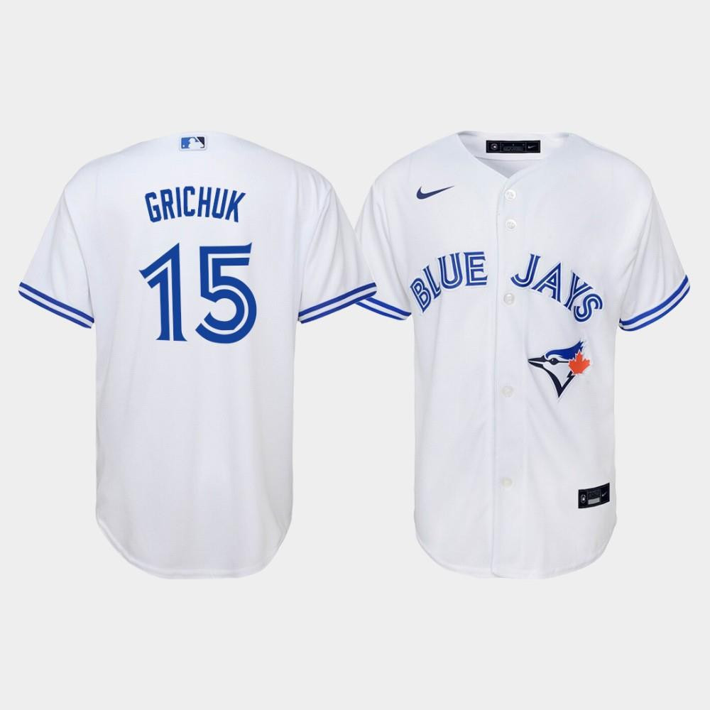 Youth Toronto Blue Jays Randal Grichuk 15 White Home Jersey