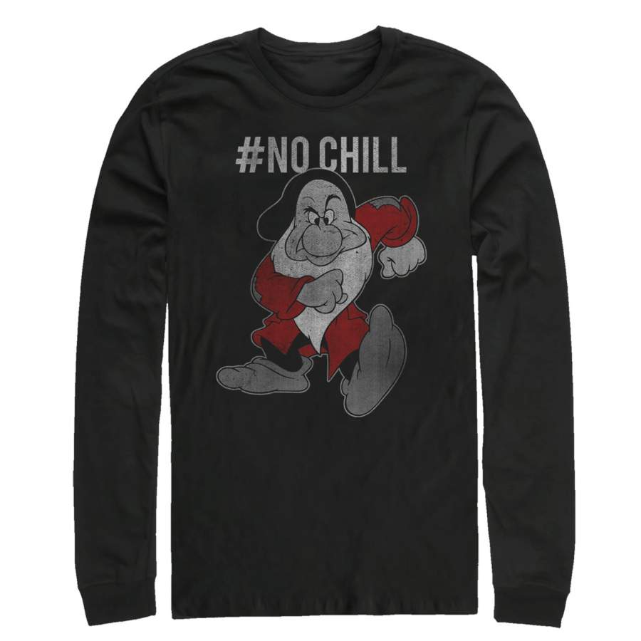 Snow White and the Seven Dwarves Men's Grumpy #NoChill  Long Sleeve Shirt
