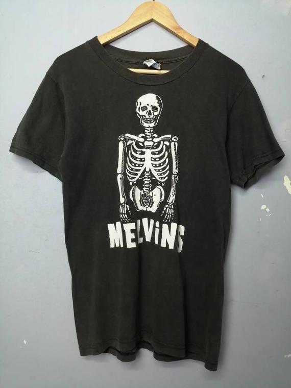 Vtg Late 90S Melvins Skull Metalhead Moron Shirt Nirvana Soundgarden Green River Butthole Surfers Swans Karp Mudhoney Shirt