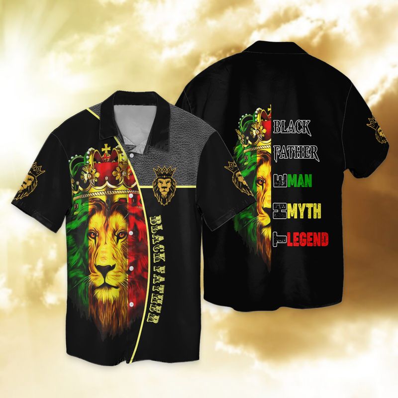 Black Father The Man Myth Legend Full Print Hawaii Shirt Ha48703