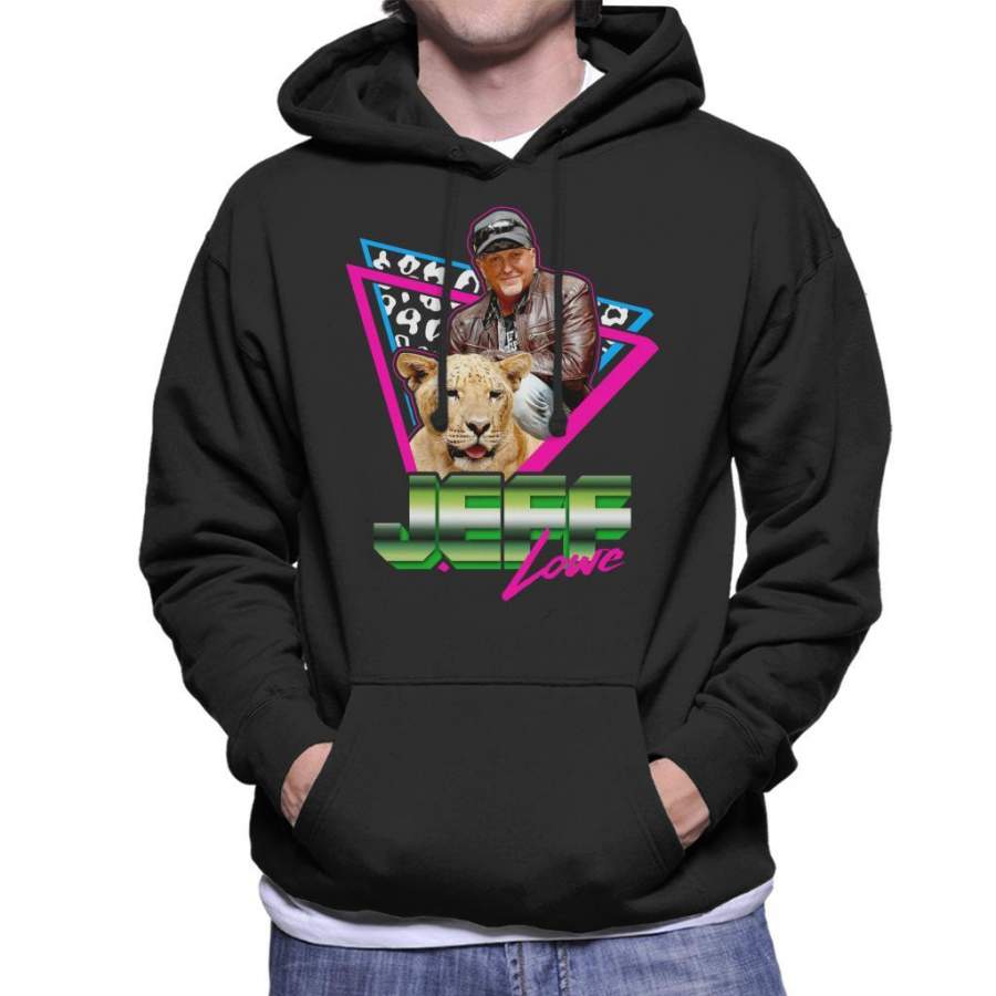 Jeff Lowe 80s Retro Tiger King Men’s Hooded Sweatshirt