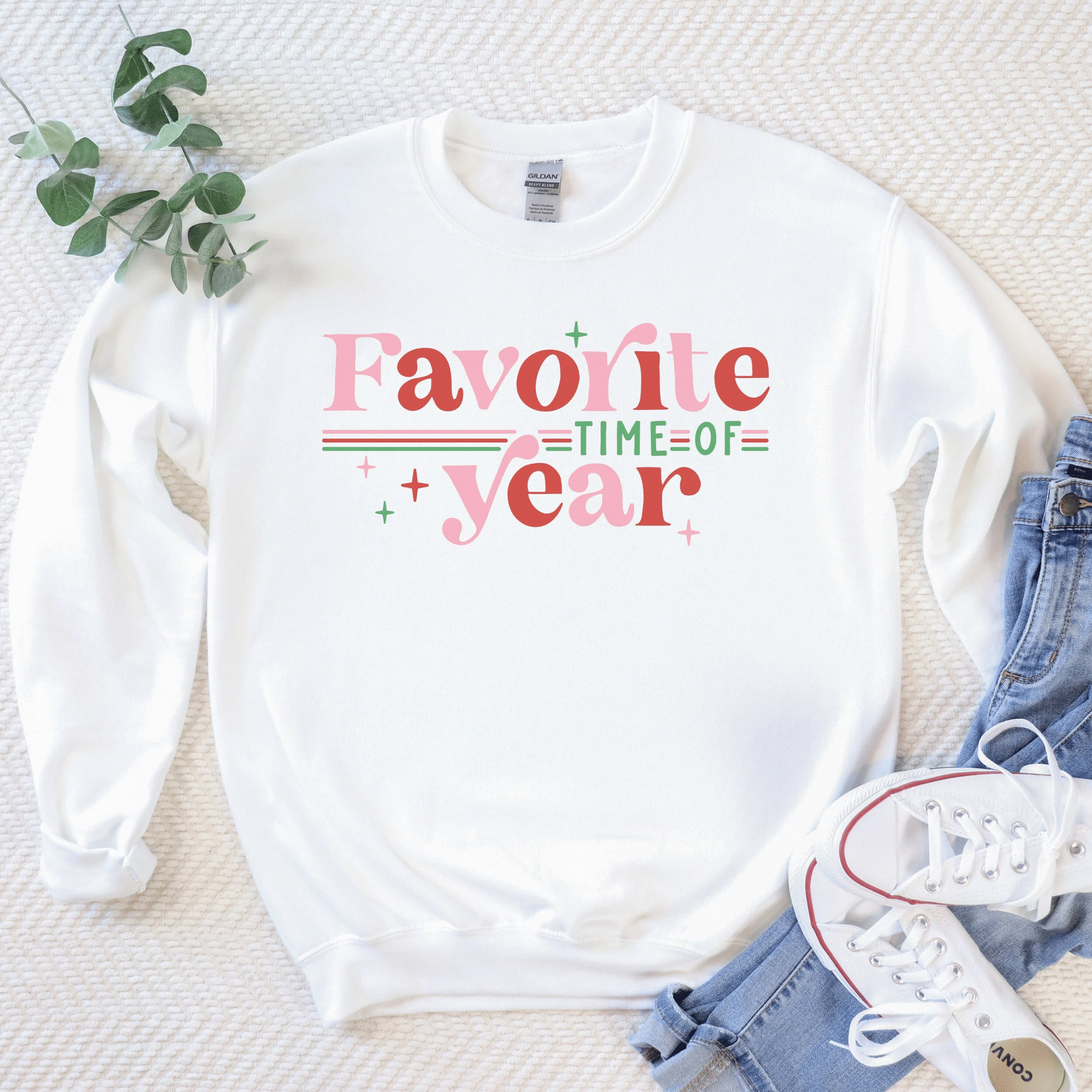 Favorite Time Of Year Sweatshirt, Retro Christmas Sweatshirt, Merry And Bright Sweatshirt, Christmas Sweatshirt, Christmas Party Sweater