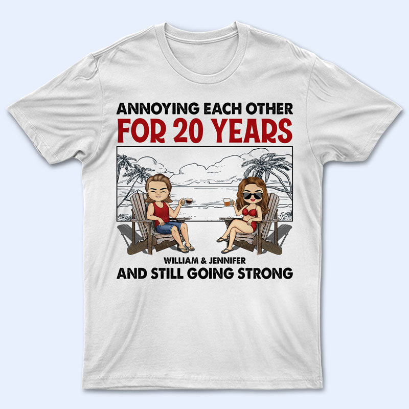 Beach Couple Annoying Each Other And Still Going Strong – Gift For Couple – Personalized Custom T Shirt