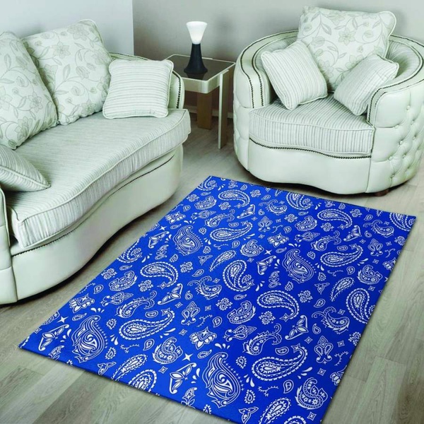 Blue Bandana Area Rug