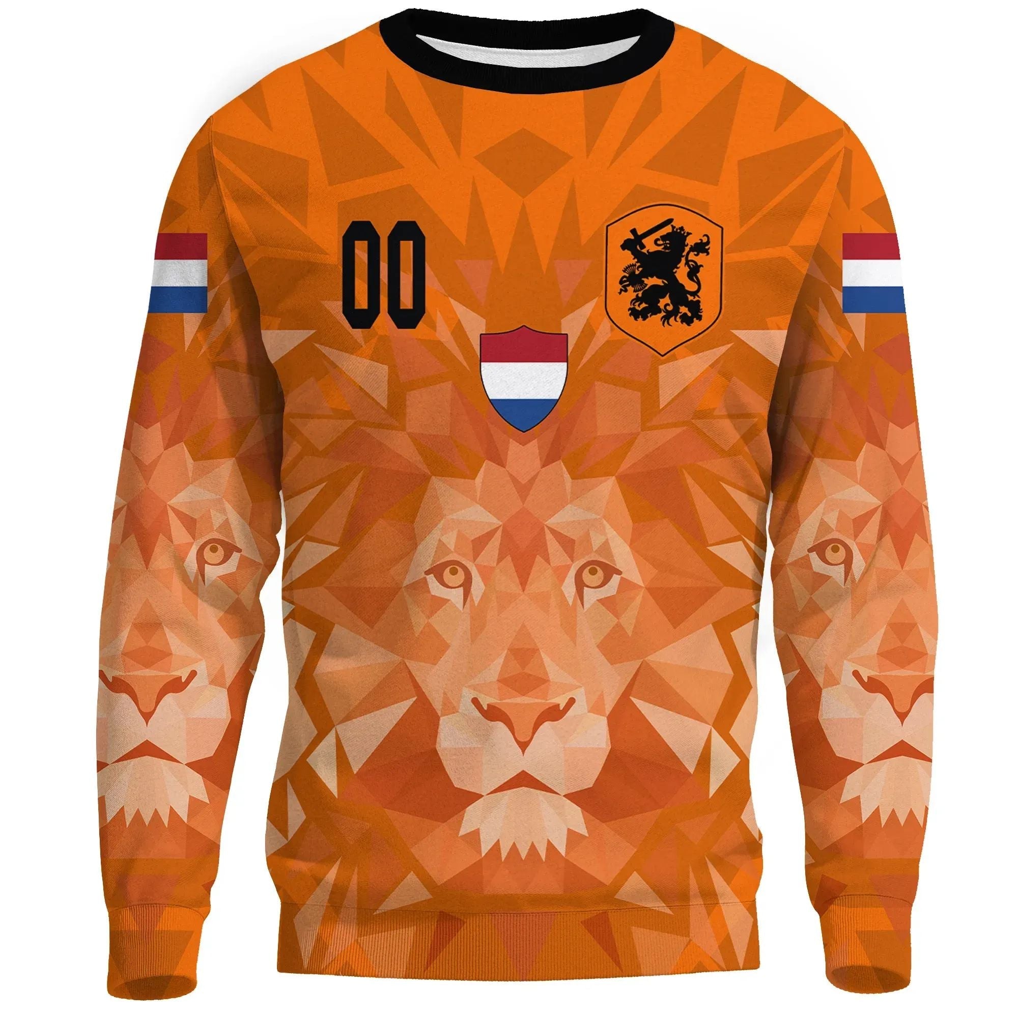 (Custom) Netherlands Lion Sweatshirt Euro Soccer Rlt7