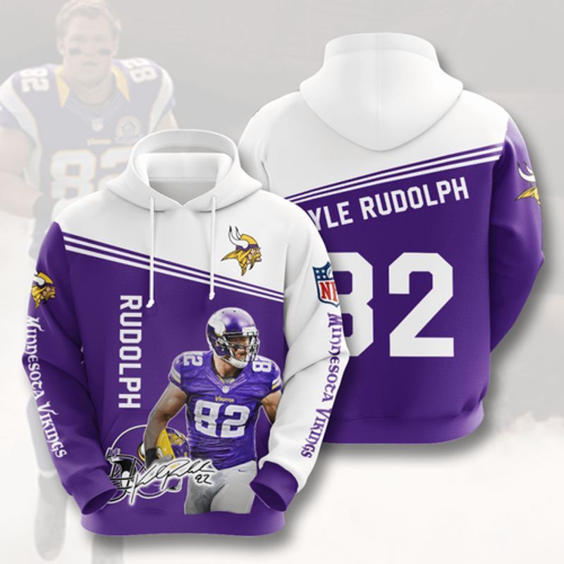 Kyle Rudolph 82 Minnesota Vikings Men And Women Full 3D Hoodie N98