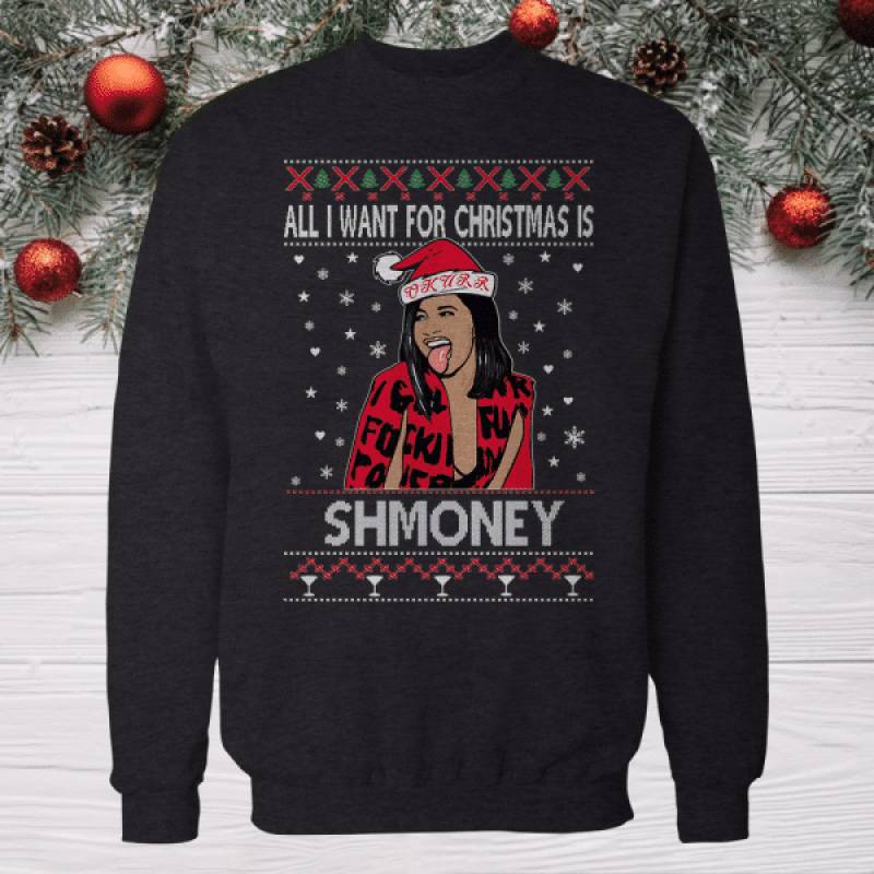 Cardi B Ugly Christmas Crew Neck Sweater