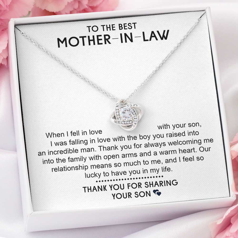 To The Best Mother-In-Law Necklace – Thank You For Sharing Your Son – Alluring Beauty Necklace