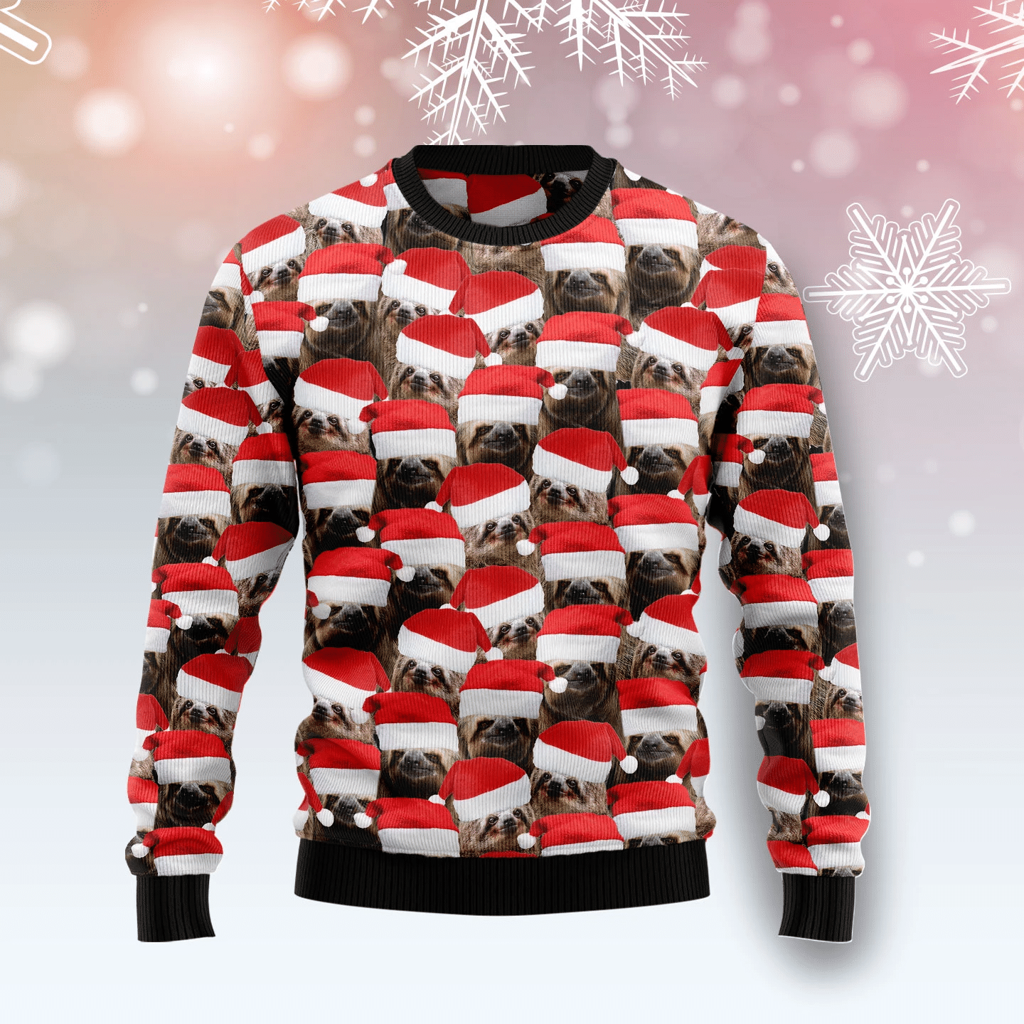 Sloth Group Awesome Christmas Ugly Sweater