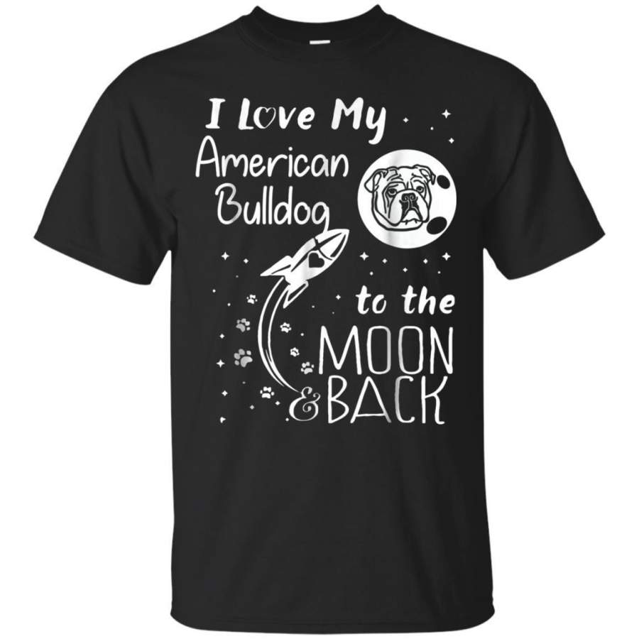 AGR I Love My Bulldog American Tshirt Dog Lover Tees Jaq T-shirt