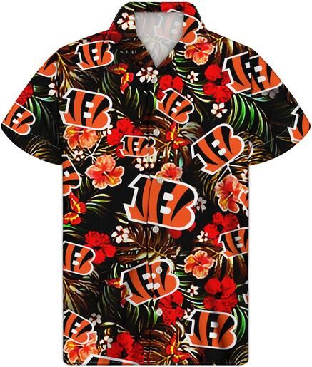 Cincinnati Bengals Button Up 3D T-Shirt