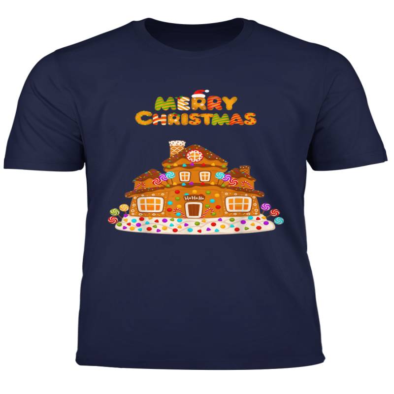 Merry Christmas Gingerbread House Baking Candy Cane Xmas T Shirt