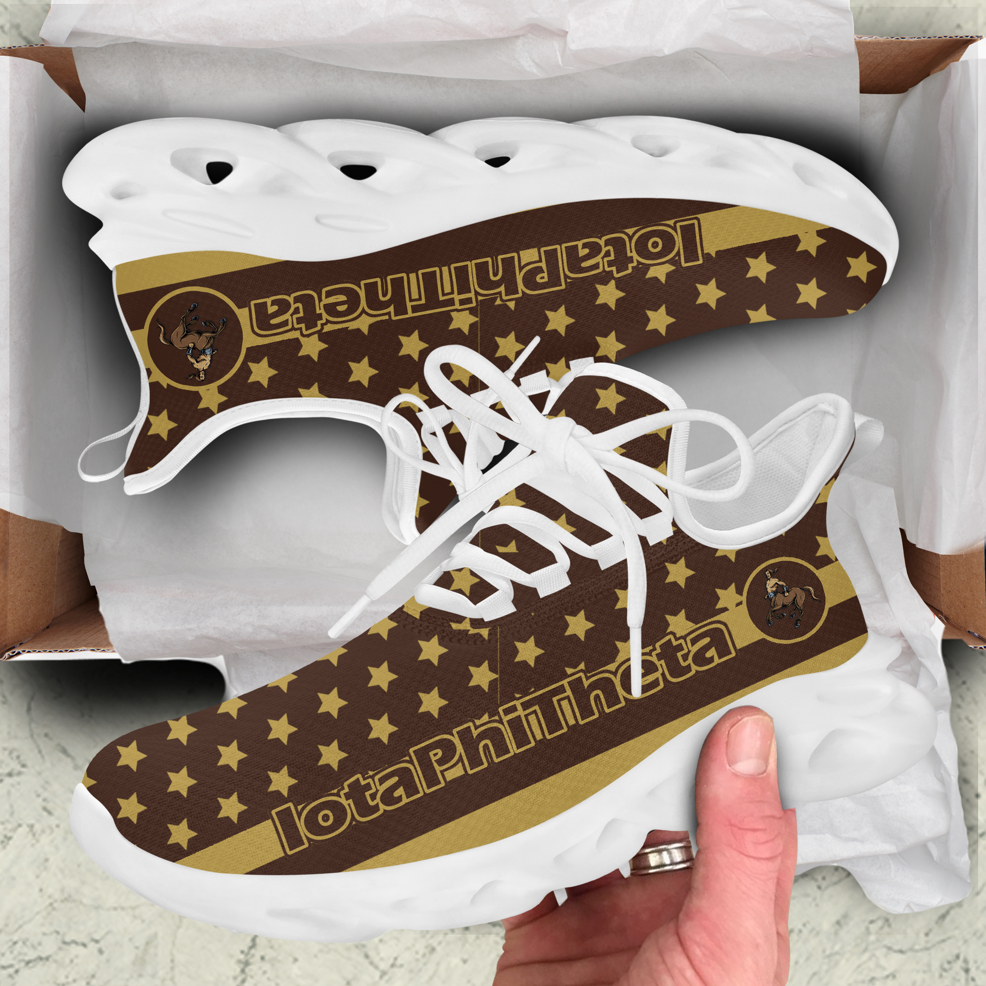 Iota Phi Theta White Clunky Sneakers 2