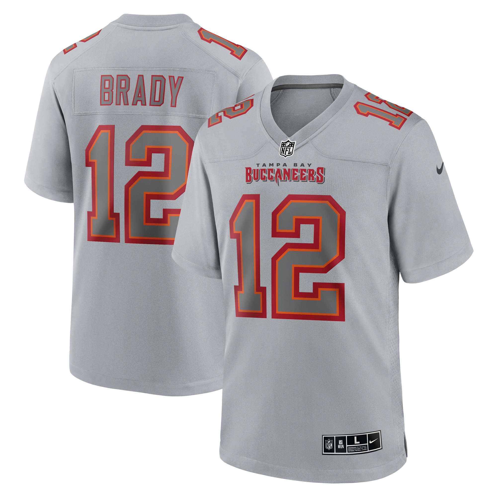 Tom Brady Tampa Bay Buccaneers Atmosphere Fashion Game Jersey – Gray