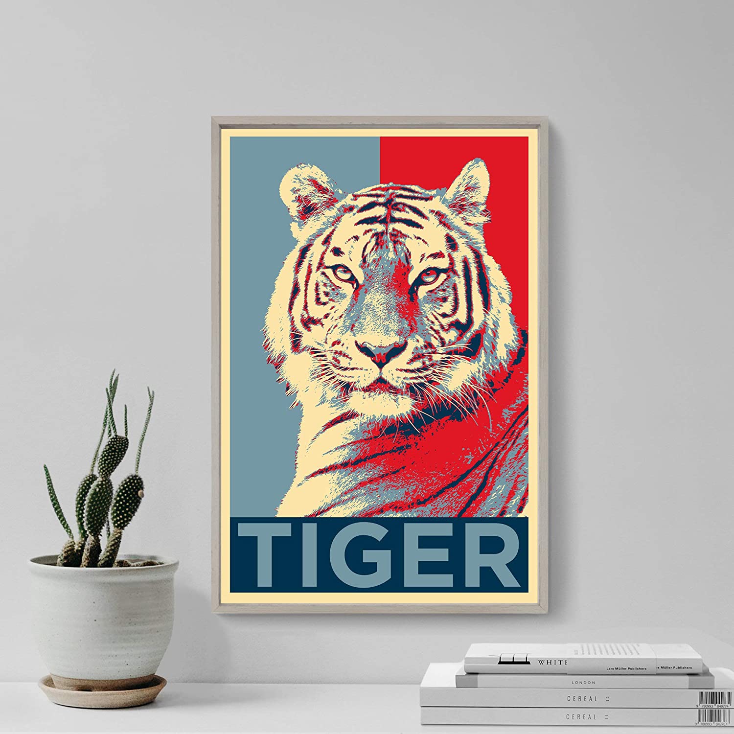 Posters Celebrity Tiger Original Art Print Photo Poster Gift Wall Home Decor Hope Parody Animal Lover Lovers Lion African Mountain