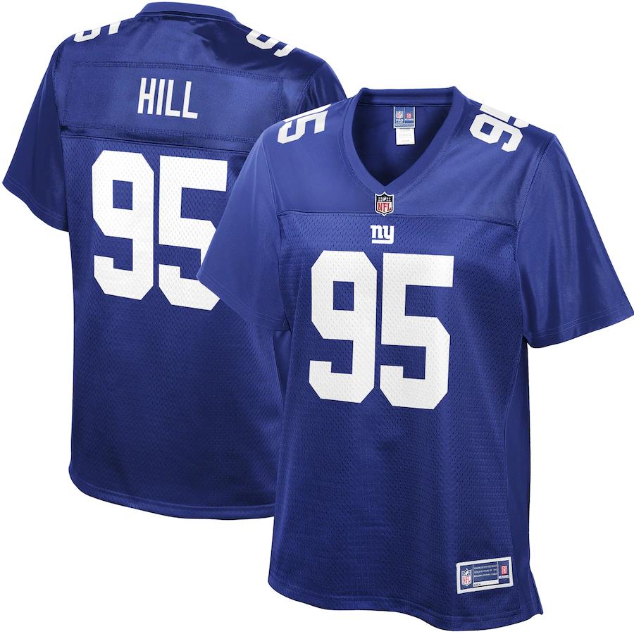 Bj Hill New York Giants NFL Pro Line Womens Player Jersey – Royal