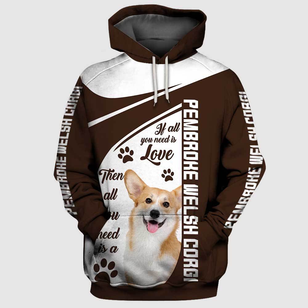 Best Hoodie  Pembroke Welsh Corgi 3D Full Printing 82160 Hoodie , 3D Hoodie