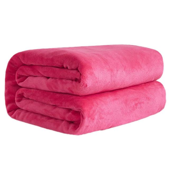 Winter Fuzzy Flannel Blanket Fluffy Warm Soft Sofa Cover Solid Color Durable Bedspread Coral Fleece Plush Blankets For Office alx