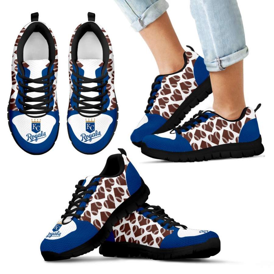 Great Football Love Frame Kansas City Royals Sneakers