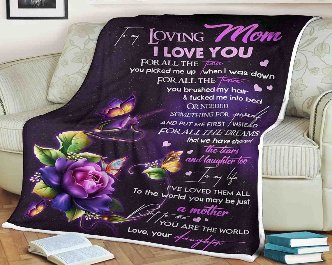 To My Mother For All The Dreams We Shared Fleece Blanket Gift For Family,Birthday,Parents,Mother,Mom Gift Home Decor Bedding Couch Sofa Soft And Comfy