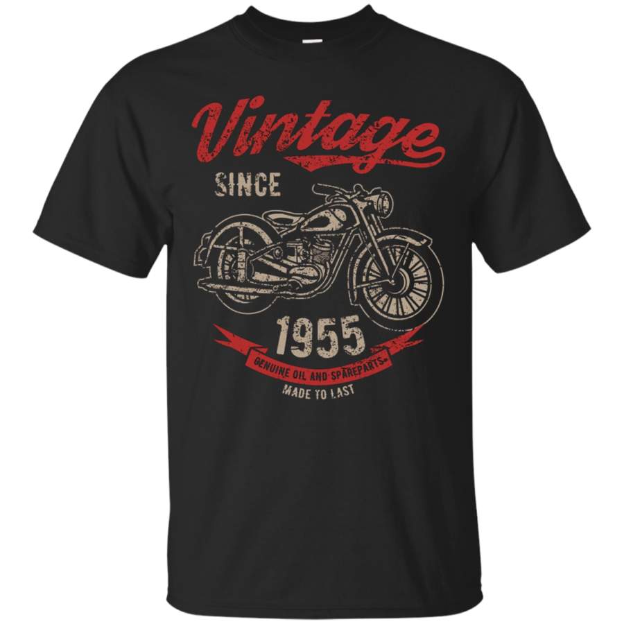 Vintage Since 1955 Birthday Gift Motorcycle Bike T-Shirt