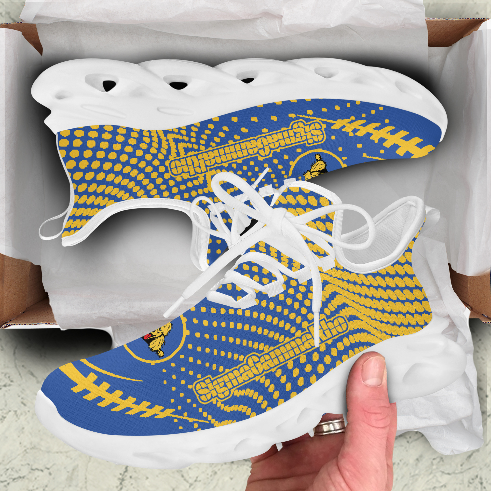 Sigma Gamma Rho White Clunky Sneakers 4